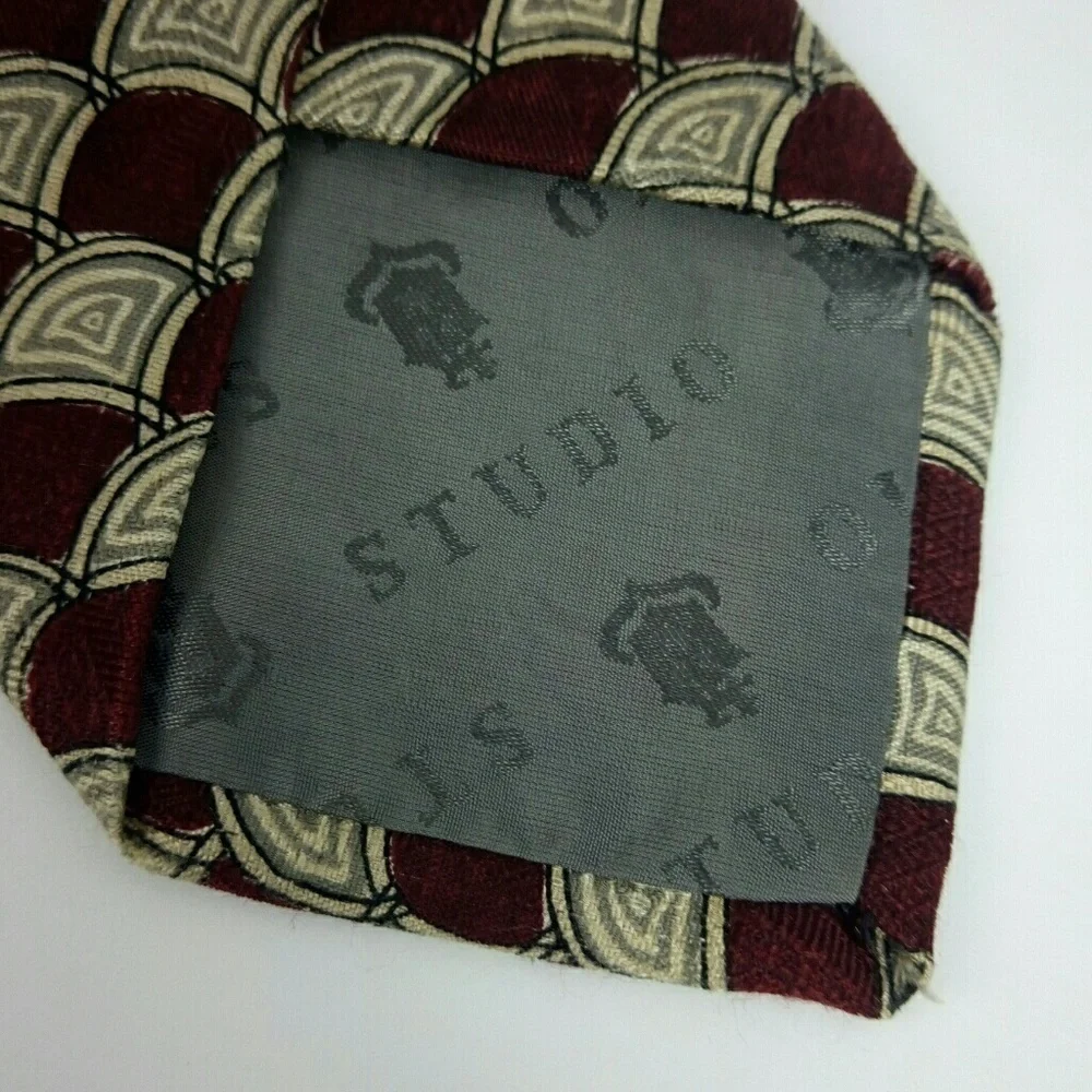 Robert Talbott Studio Red Tan Silk Tie